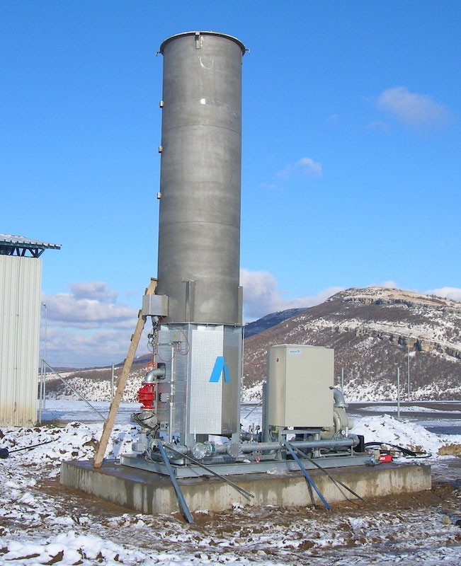 Факел за биогаз в регионалното депо за отпадъци - гр. Севлиево